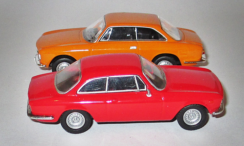 Illustration for article titled Spaghetti Saturday: Alfa Romeo Giulia GT - Tomica vs Kyosho Grudge Match